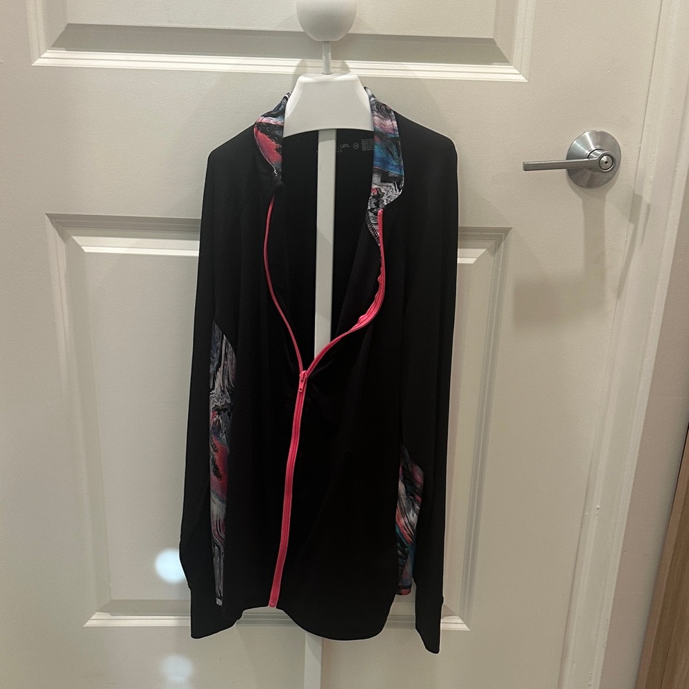 Material Girl Black Activewear with Colorful Accents